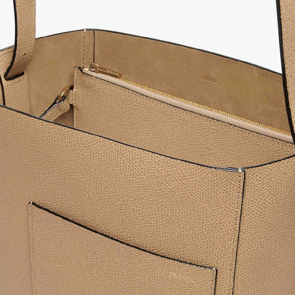 Valextra Borsa a secchiello da Donna in Pelle Beige | Valextra Soft Promozione Limitata