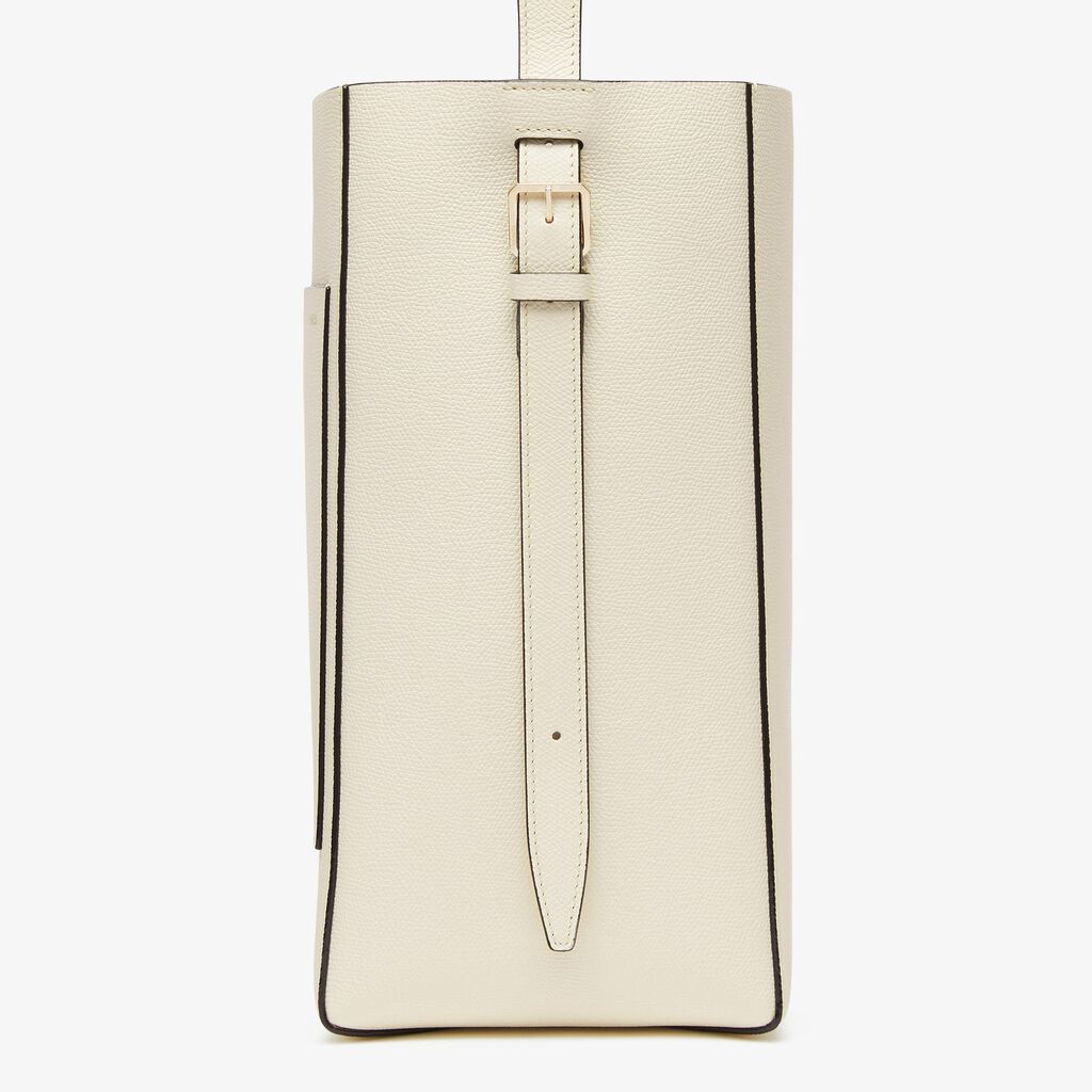 Valextra Borsa a secchiello da Donna Media in Pelle Bianca | Valextra Soft Fino Al -60%