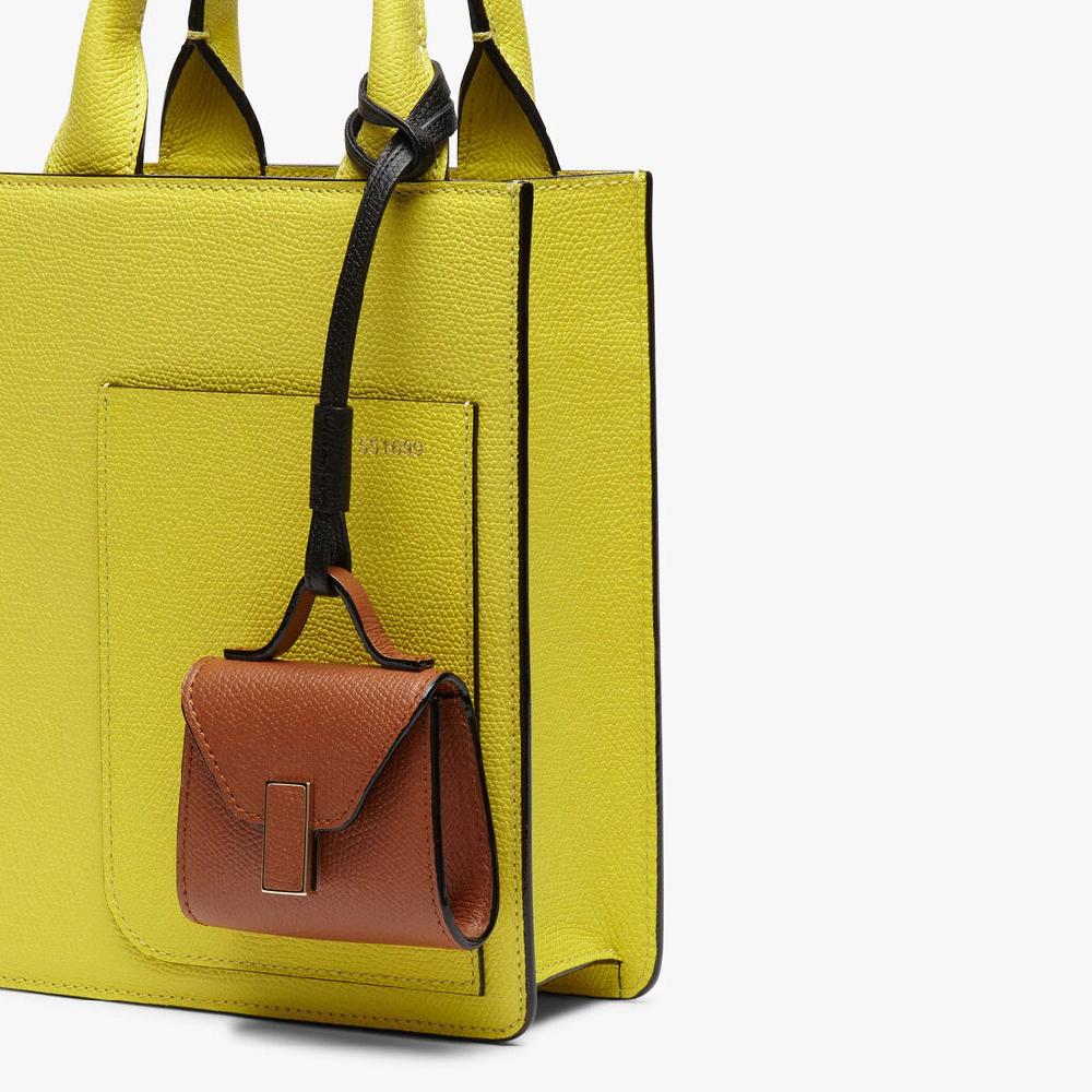 Valextra Charm per borsa da Donna in Pelle Marrone | Valextra Iside Affare Del Giorno