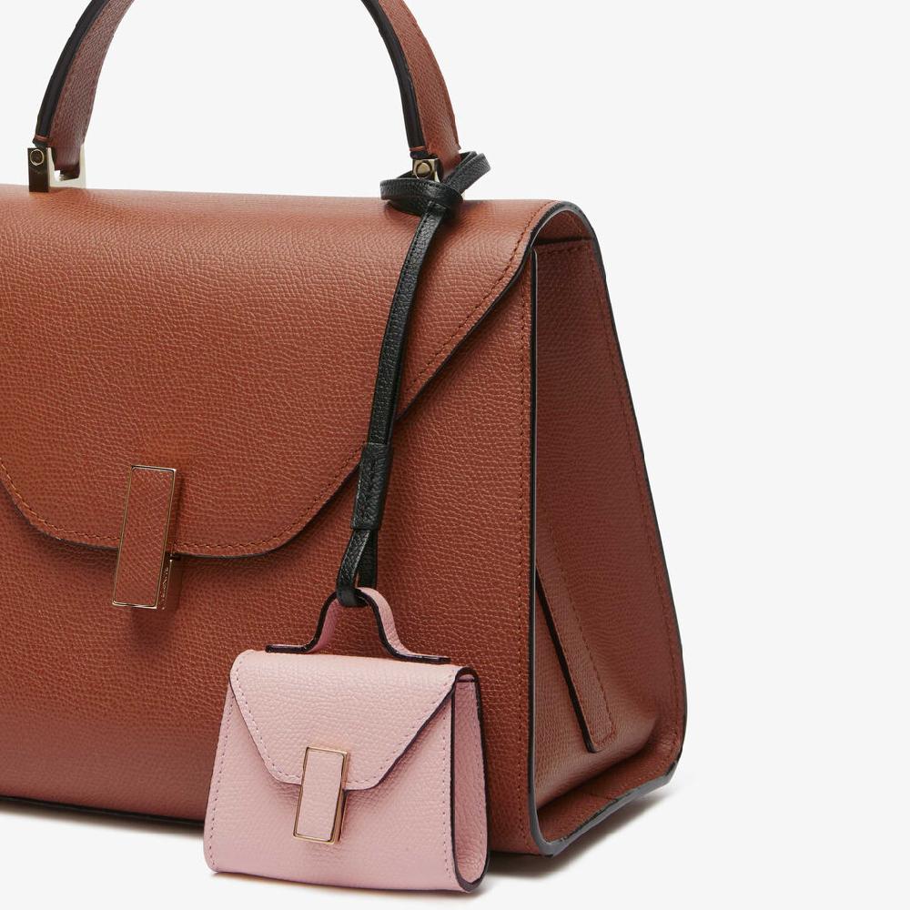 Valextra Charm per borsa da Donna in Pelle Rosa | Valextra Iside Convenienza