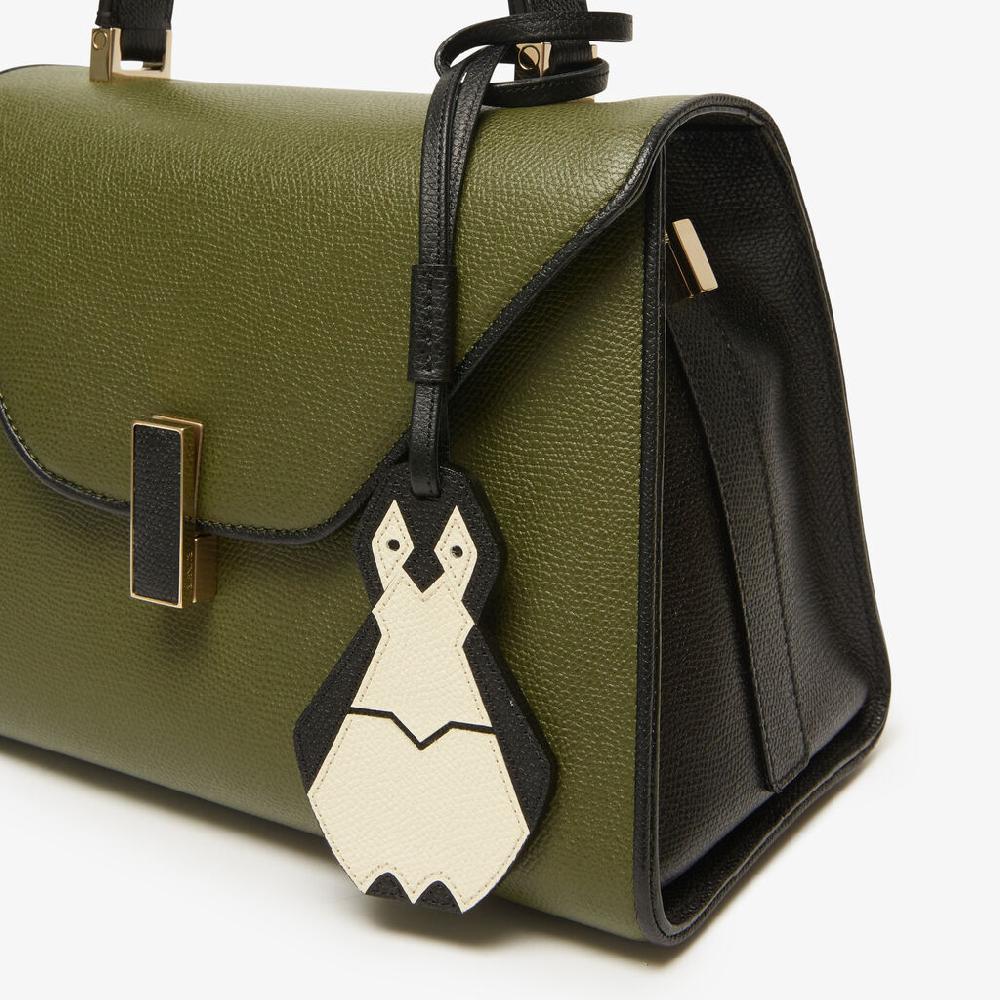 Valextra Charm per borsa Pinguino in Pelle Bianca e Nera | Valextra Presa