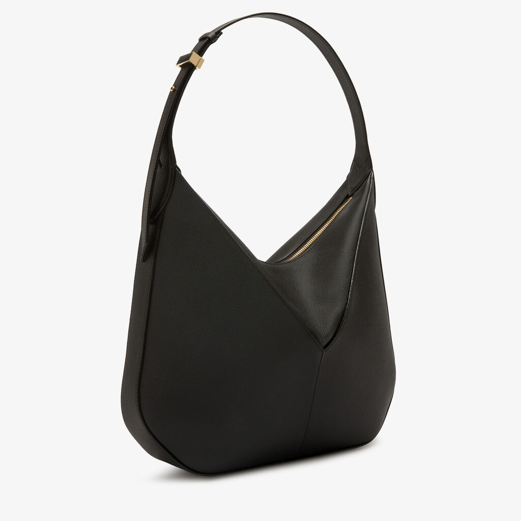 Valextra Borsa a tracolla hobo da Donna in Pelle Nera | Valextra Vivi Vendita Economica