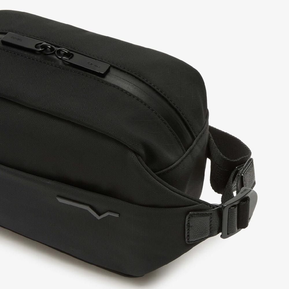 Valextra Maruspio di Lusso in Nylon rigenerato e Pelle Nera | Valextra I Più Venduti
