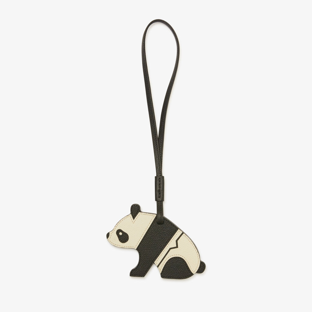 Valextra Charm per borsa Panda in Pelle Bianca e Nera | Valextra Vendite Flash