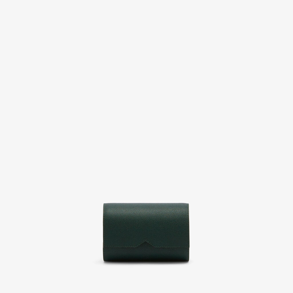 Valextra Porta orologio doppio di Lusso in Pelle Verde | Valextra V-Line