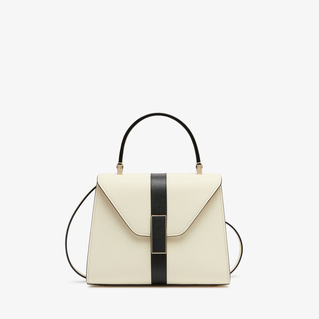 Valextra Borsa a mano Donna Lusso Pelle Bianca e Nera | Valextra Iside Moda