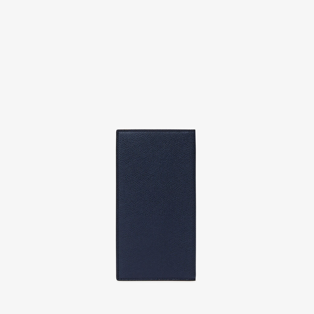 Valextra Portafoglio verticale bifold di Lusso in Pelle Blu | Valextra Pezzi Unici