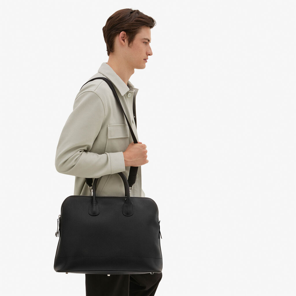 Valextra Borsa tote da ufficio in Pelle Nera con zip | Valextra My Logo Fino Al -60%