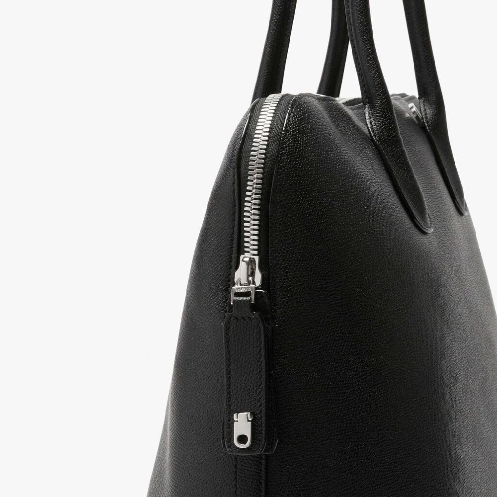 Valextra Borsa tote da ufficio in Pelle Nera con zip | Valextra My Logo Fino Al -60%