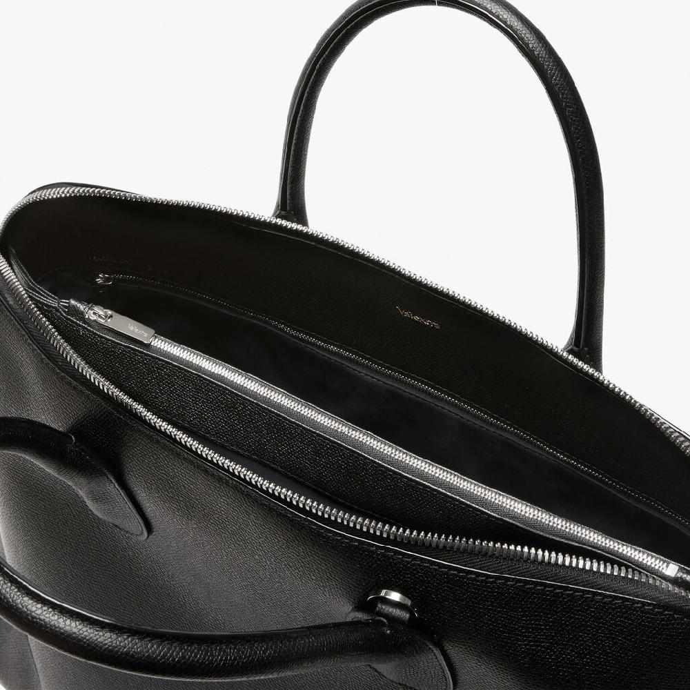 Valextra Borsa tote da ufficio in Pelle Nera con zip | Valextra My Logo Fino Al -60%