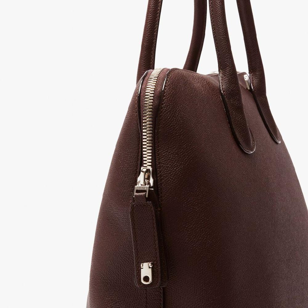 Valextra Tote bag da Uomo in Pelle Marrone | Valextra My Logo Shopping Online
