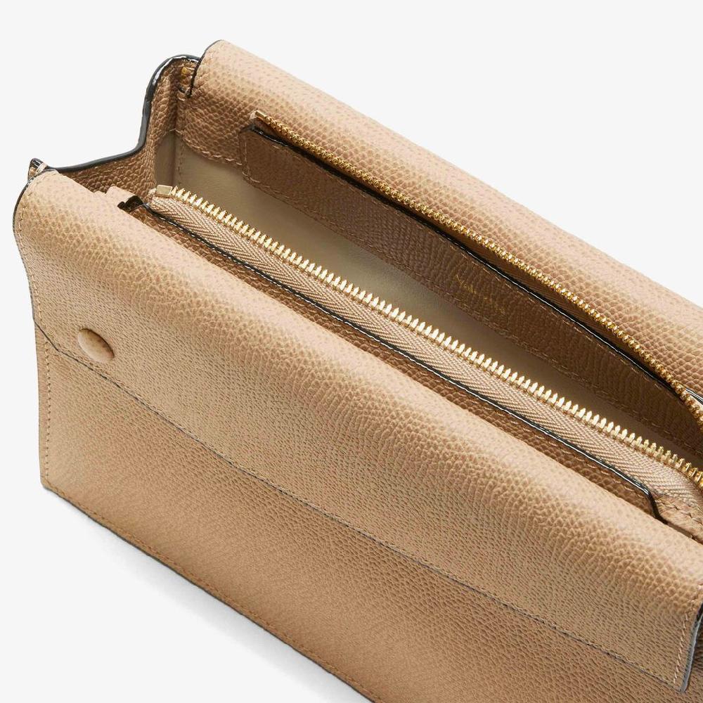 Valextra Borsetta a tracolla piccola in Pelle Beige | Valextra Pocket Prezzo Ridotto