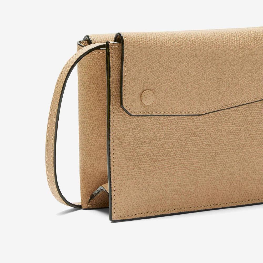 Valextra Borsetta a tracolla piccola in Pelle Beige | Valextra Pocket Prezzo Ridotto