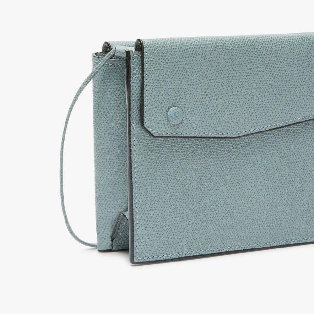 Valextra Borsetta piccola Mini in Pelle Blu | Valextra Pocket Convenienza