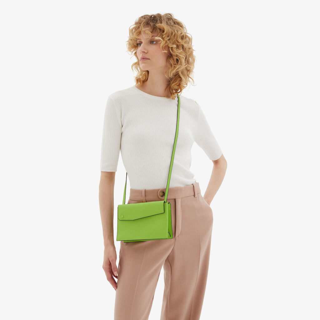 Valextra Borsa a tracolla da Donna in Pelle Verde | Valextra Pocket Novità