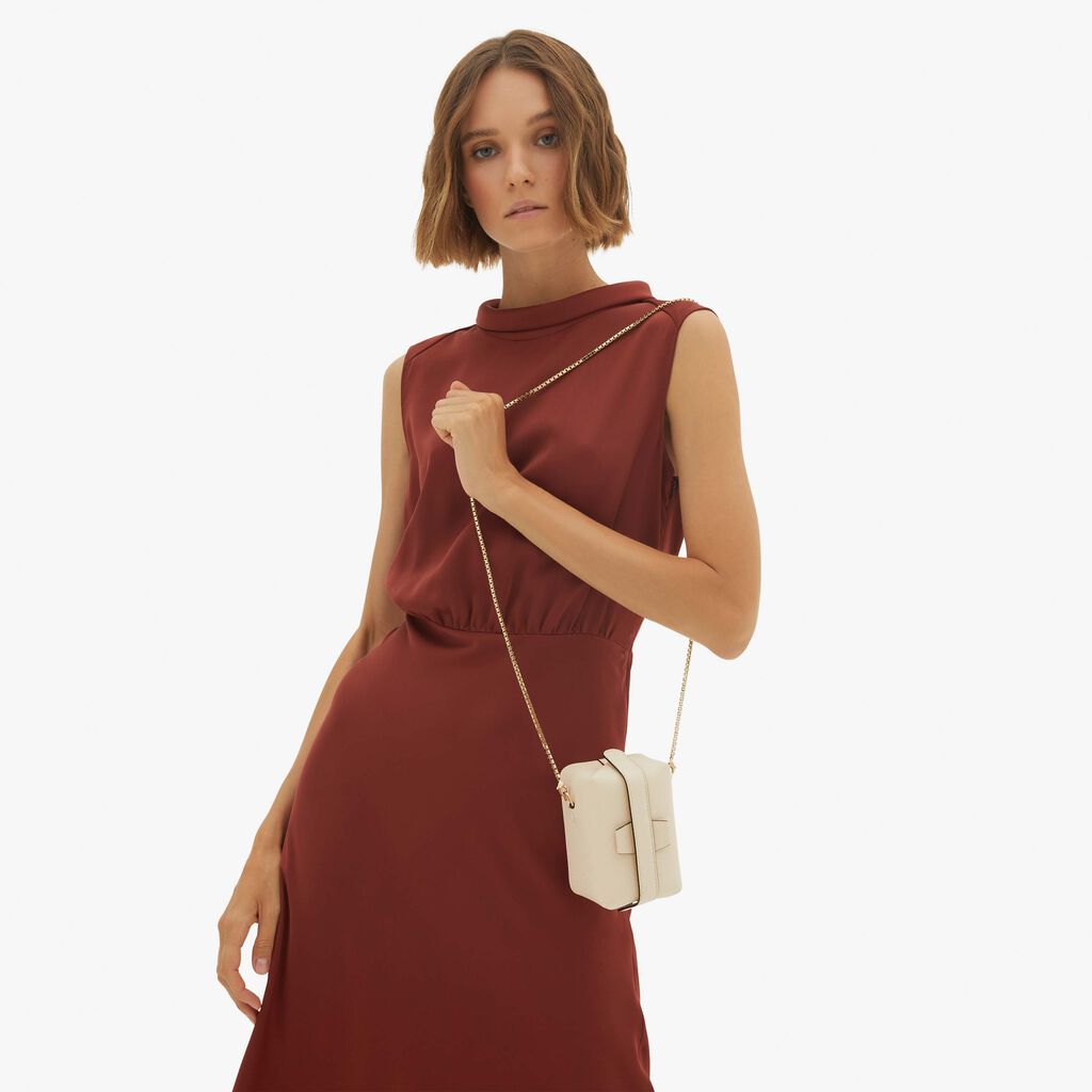 Valextra Borsetta a tracolla Nano in Pelle Bianca | Valextra Tric Trac Sconto