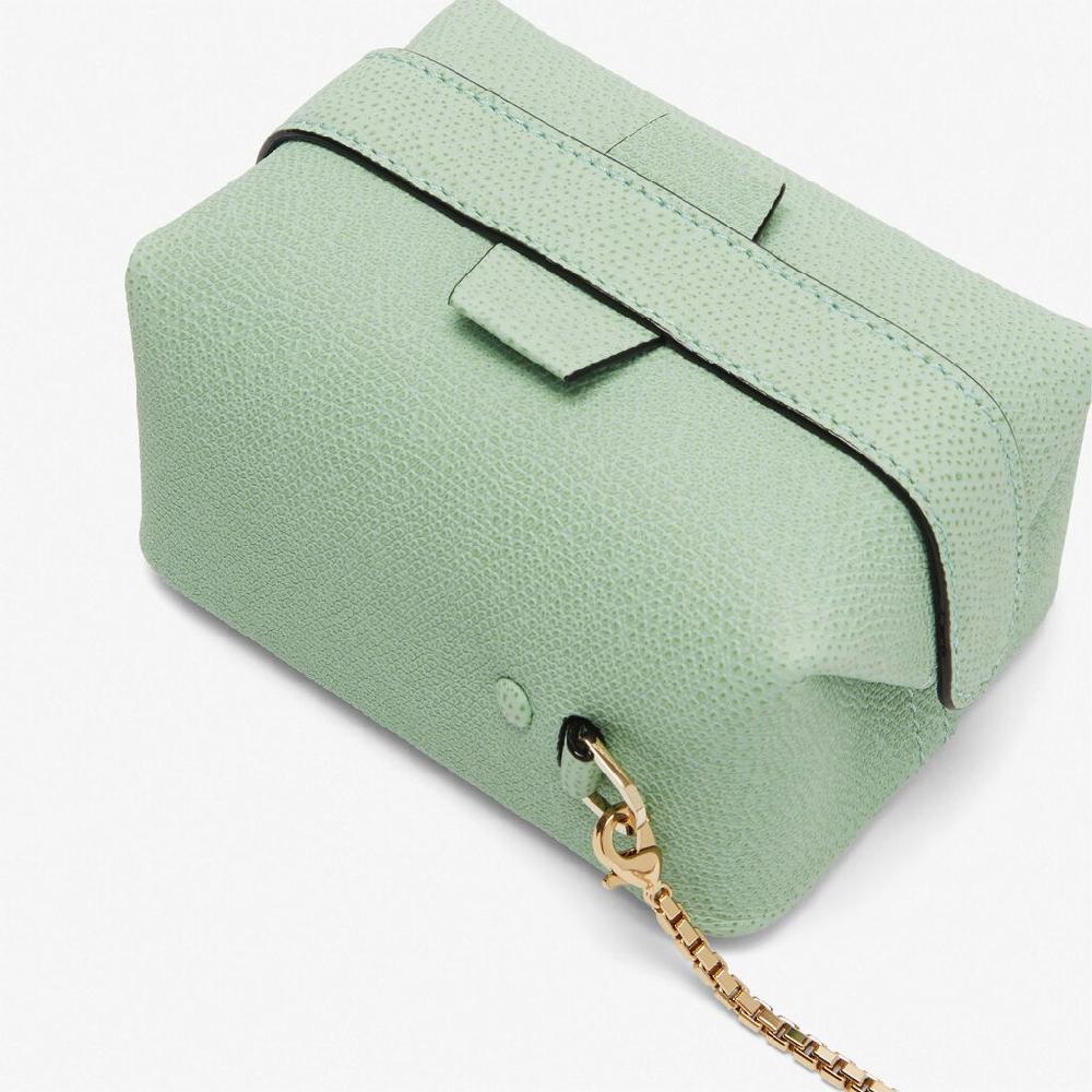 Valextra Borsa a tracolla Nano in Pelle Verde Acqua | Valextra Tric Trac Offerta