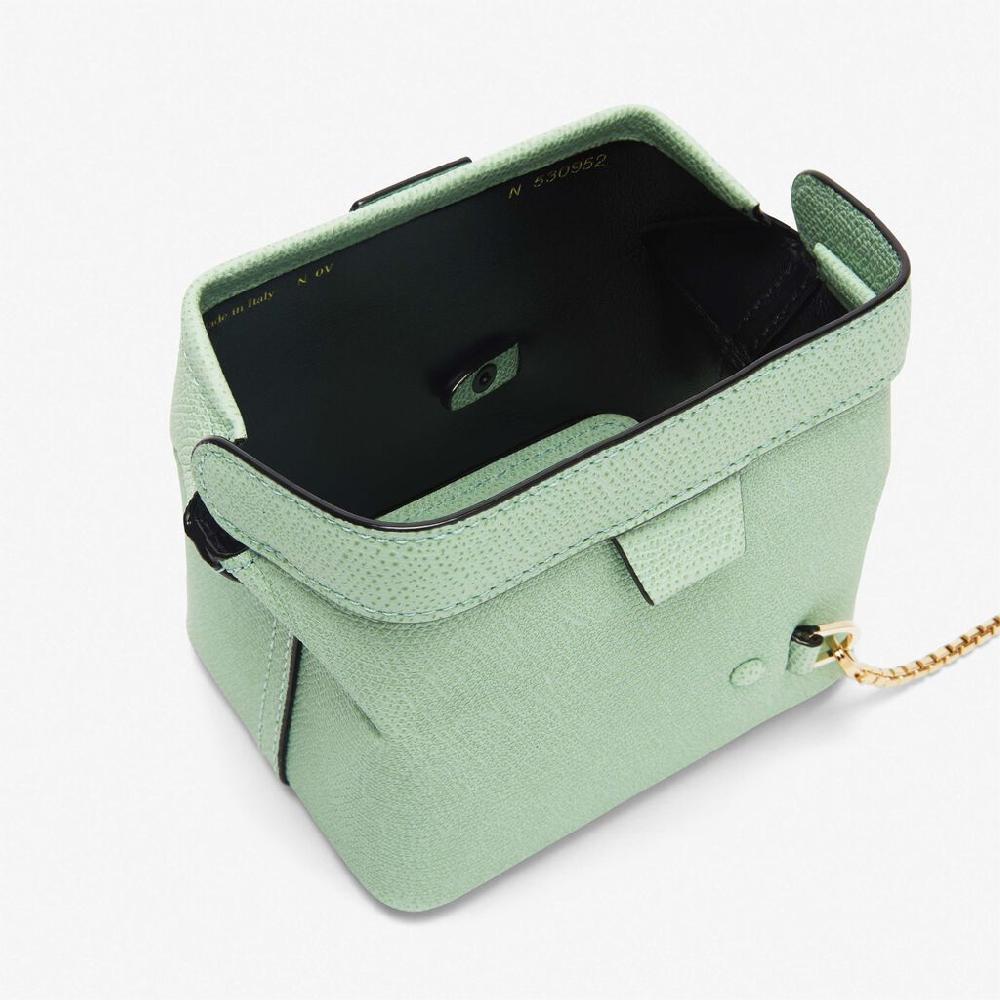 Valextra Borsa a tracolla Nano in Pelle Verde Acqua | Valextra Tric Trac Offerta
