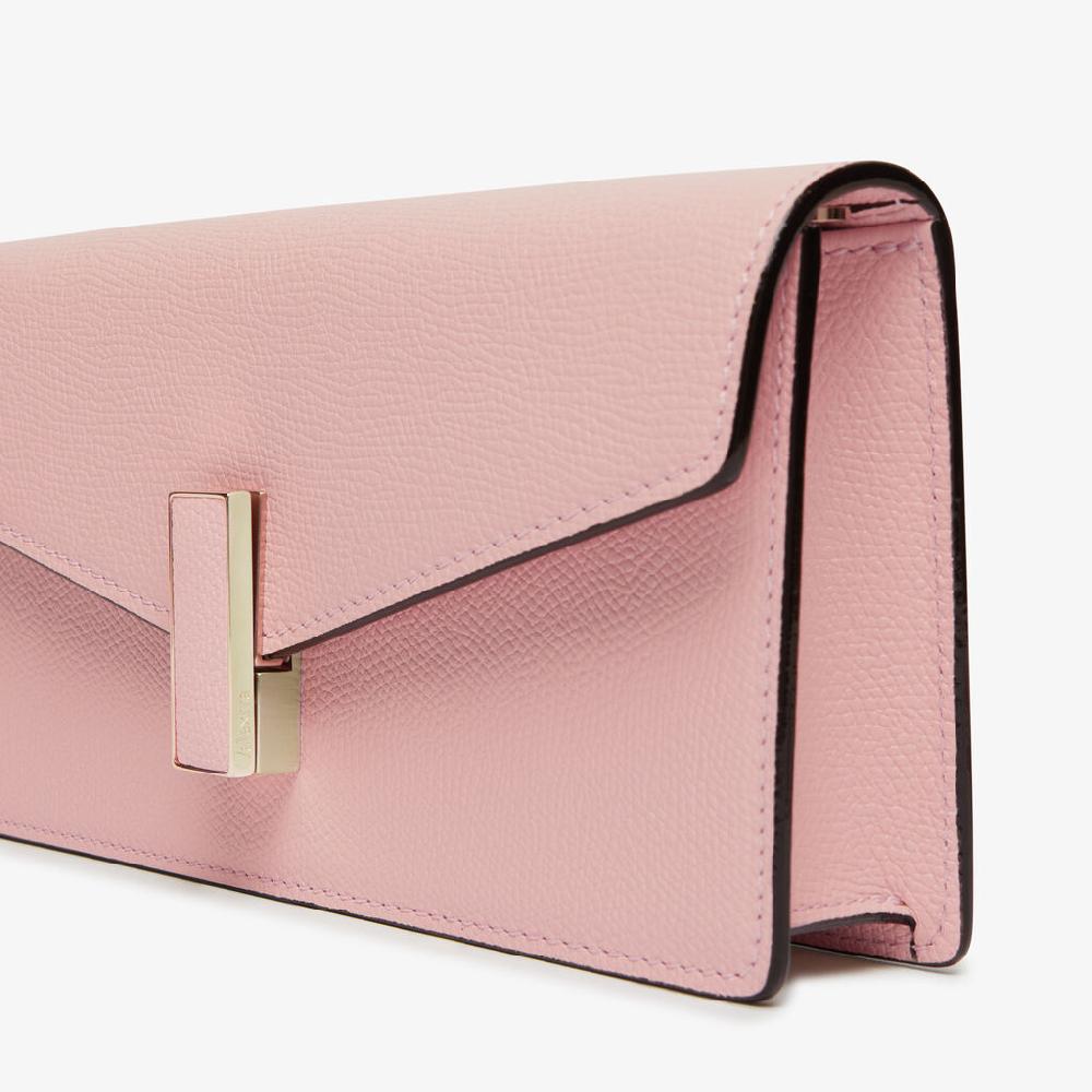 Valextra Borsetta clutch compatta in Pelle Rosa | Valextra Iside Promozione