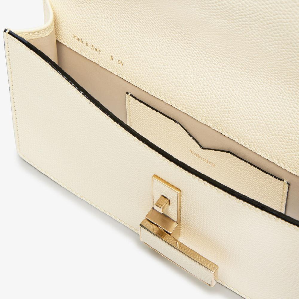 Valextra Pochette in Pelle Bianca con tracolla | Valextra Iside Outlet