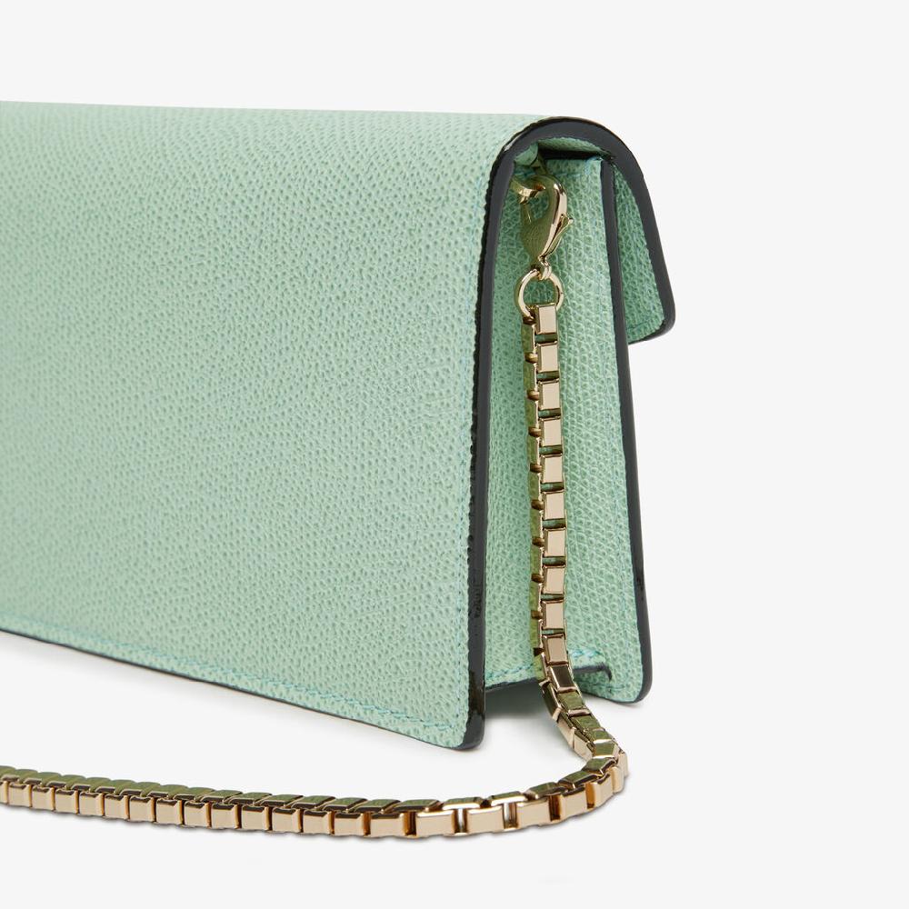 Valextra Borsetta clutch in Pelle con tracolla dorata | Valextra Iside In Vendita