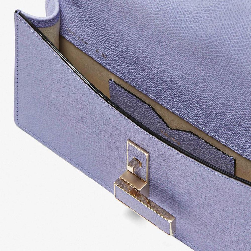 Valextra Pochette minimal da Donna in Pelle Lilla | Valextra Iside Saldi
