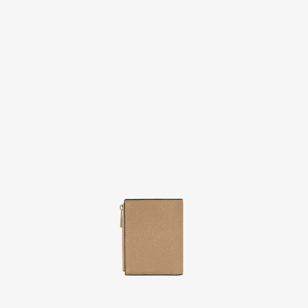 Valextra Portafoglio bifold con bottone di Lusso in Pelle Beige | Valextra Vendite Flash