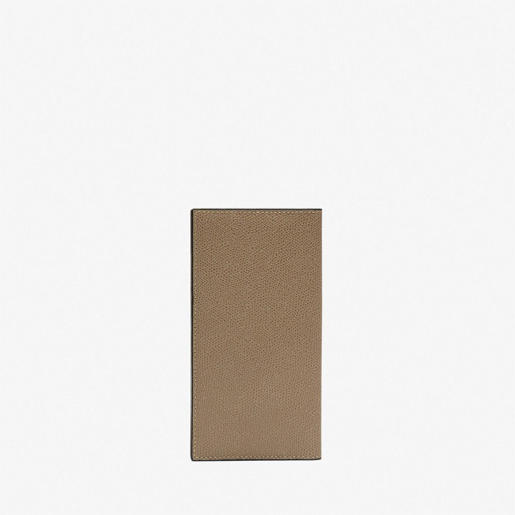 Valextra Portafoglio verticale bifold in Pelle Marrone Tortora | Valextra Nuova