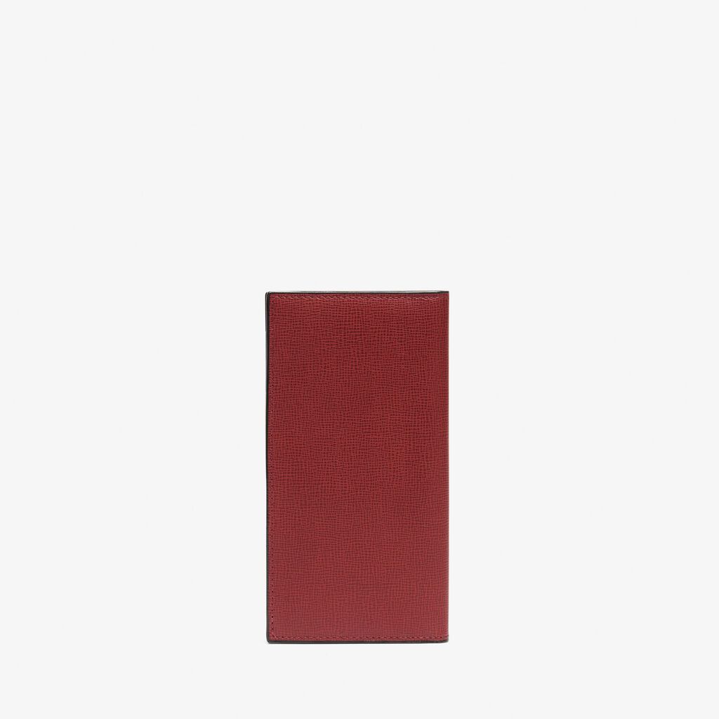 Valextra Portafoglio verticale Bifold in Pelle Bordeaux | Valextra Moda