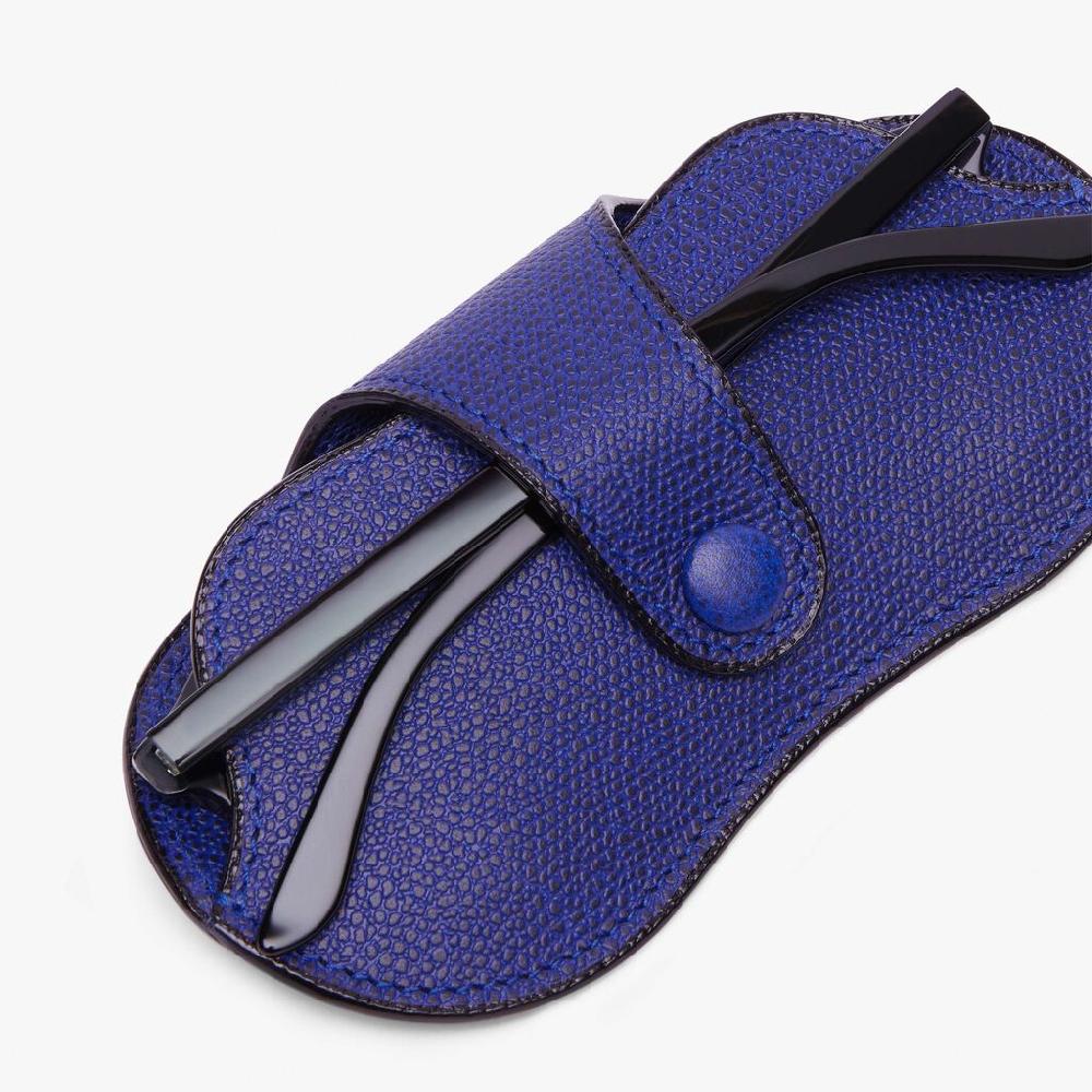 Valextra Custodia occhiali morbida in Pelle Blu | Valextra Nuovo