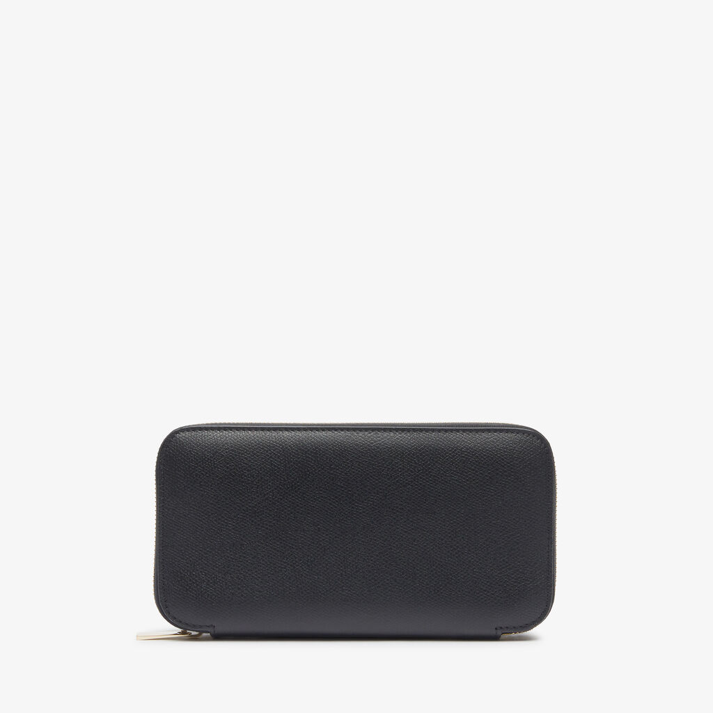 Valextra Portafoglio da Donna di Lusso in Pelle Nera | Valextra Zip Around Vendita