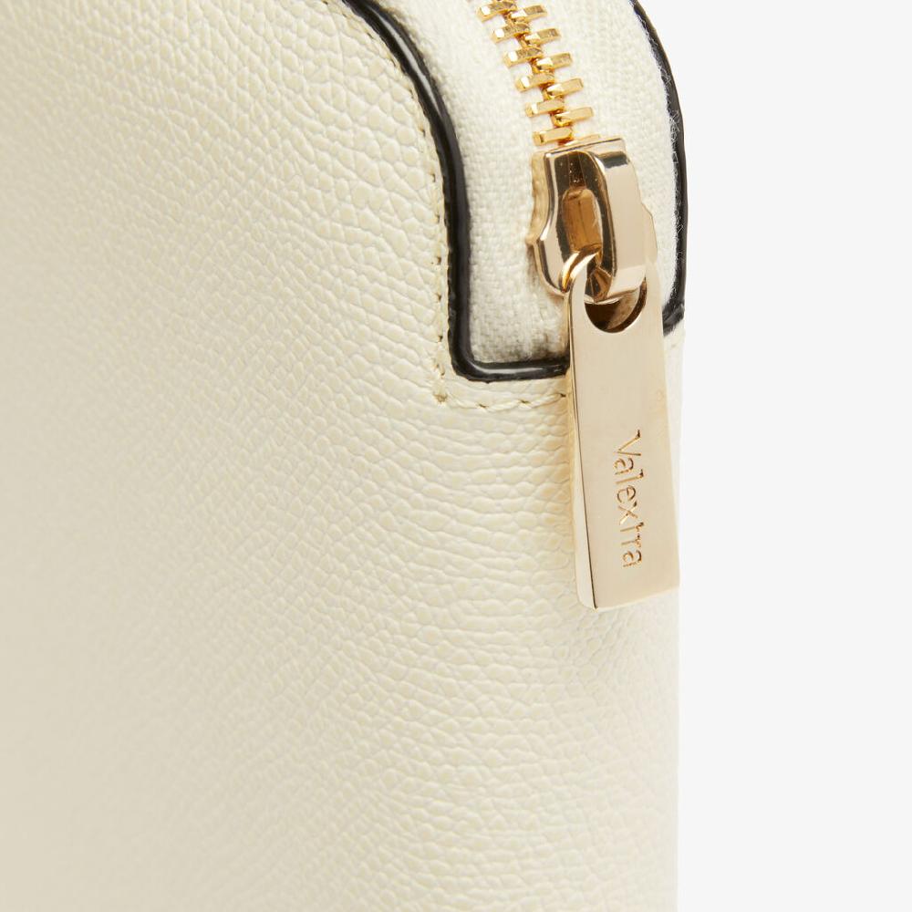 Valextra Portafoglio da Donna di Lusso in Pelle Bianca | Valextra Zip Around Pezzi Unici