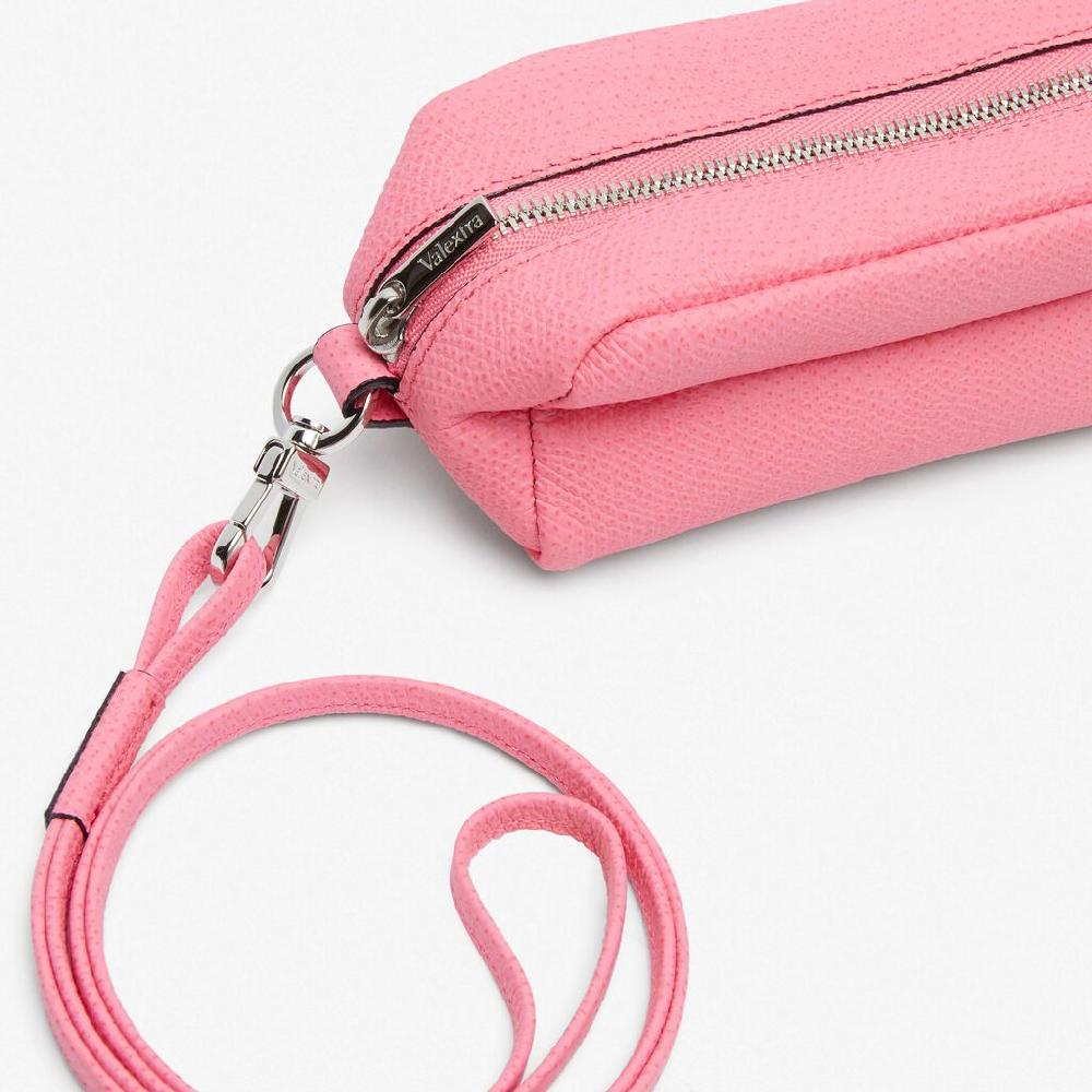 Valextra Micro beauty-case/Micro bag in Pelle Rosa | Valextra Soddisfazione Garantita