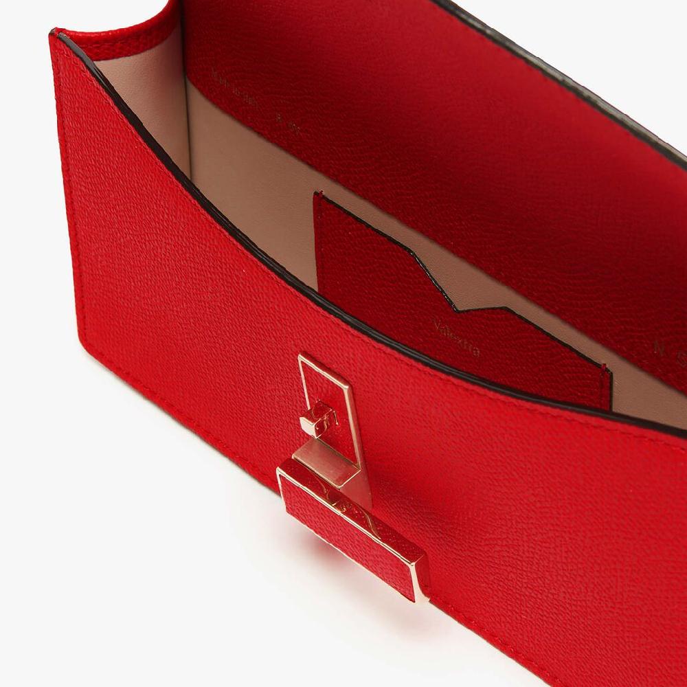 Valextra Pochette semplice e compatta in Pelle Rossa | Valextra Iside Qualità Garantita