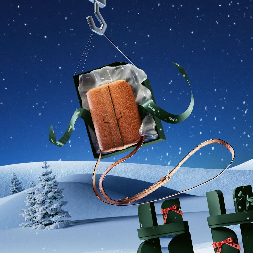 Valextra Borsa a mano Mini in Pelle Marrone | Valextra Tric Trac Negozi Online