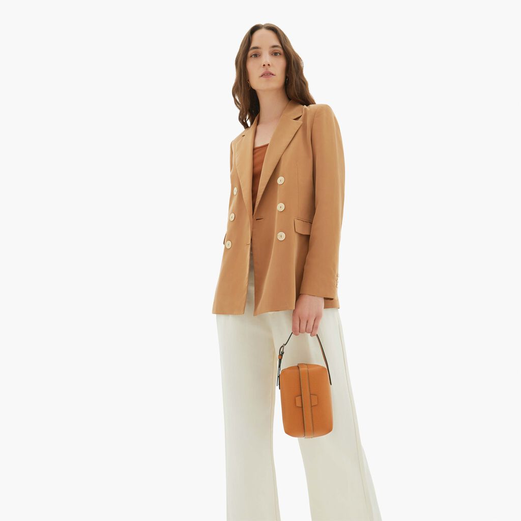 Valextra Borsa a mano Mini in Pelle Marrone | Valextra Tric Trac Negozi Online
