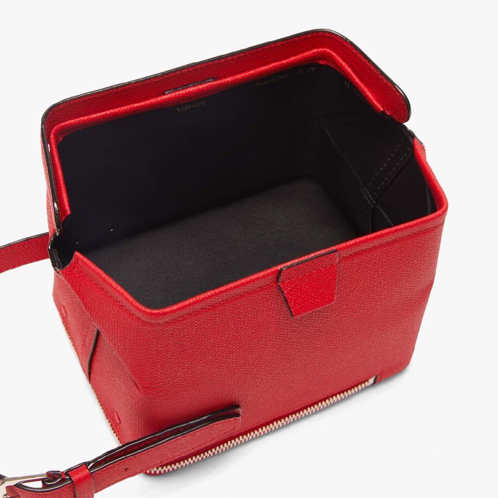 Valextra Borsa a tracolla piccola in Pelle Rossa | Valextra Tric Trac Acquista Ora