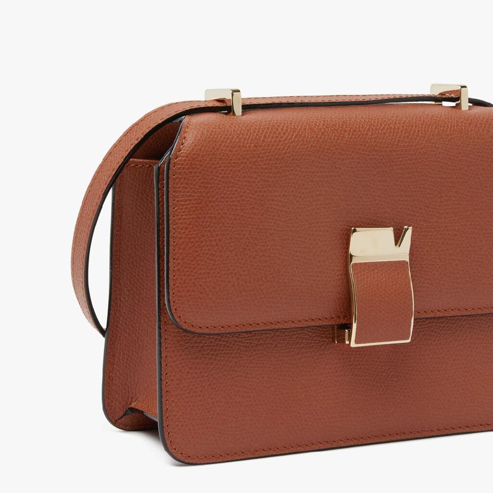 Valextra Borsa a tracolla da Donna in Pelle Marrone di Lusso | Valextra Prezzo Ridotto