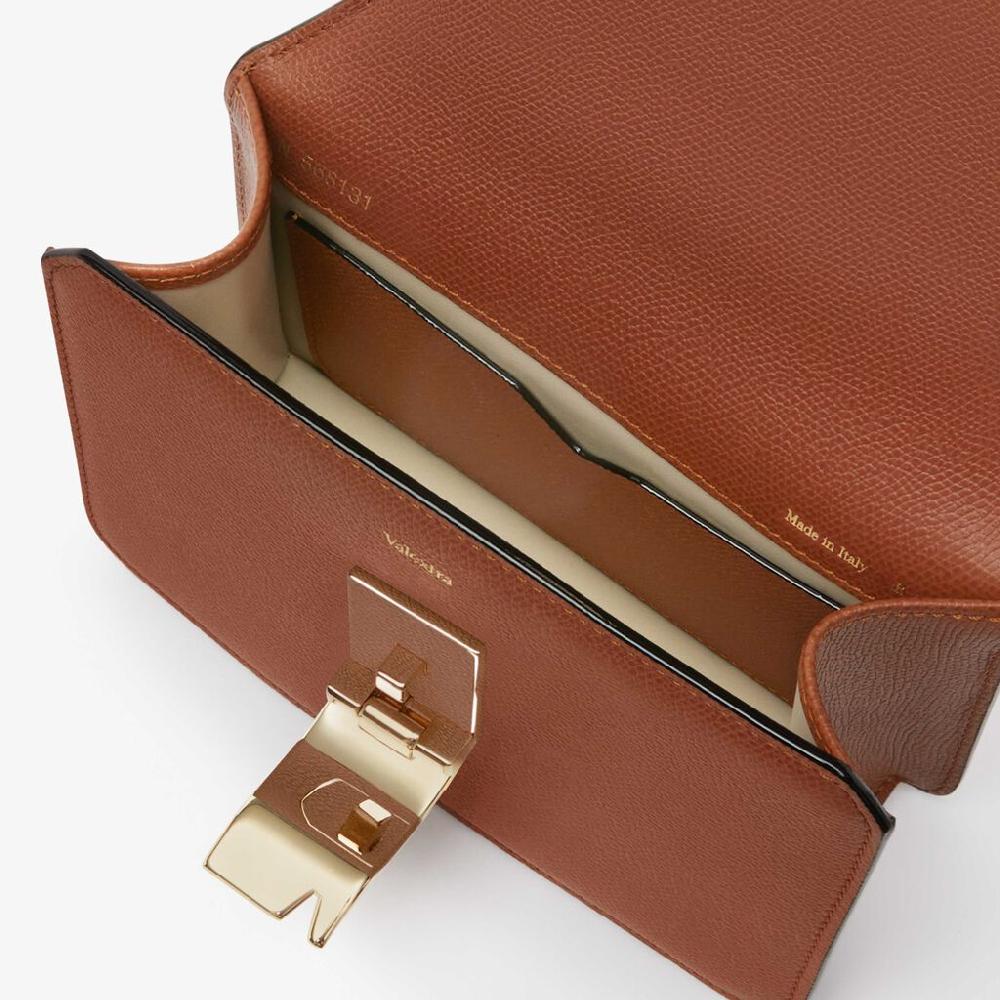 Valextra Borsa a tracolla da Donna in Pelle Marrone di Lusso | Valextra Prezzo Ridotto