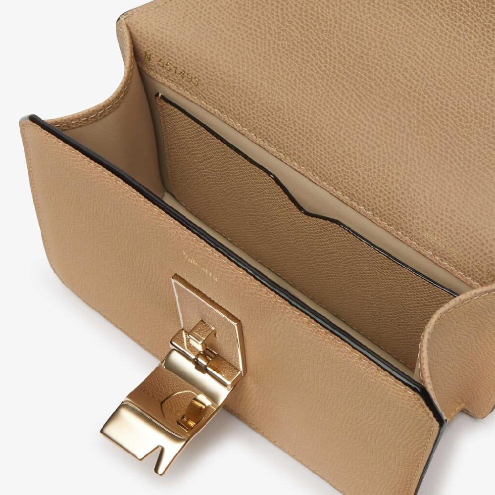 Valextra Borsetta a tracolla Mini da Donna in Pelle Beige | Valextra Sottocosto