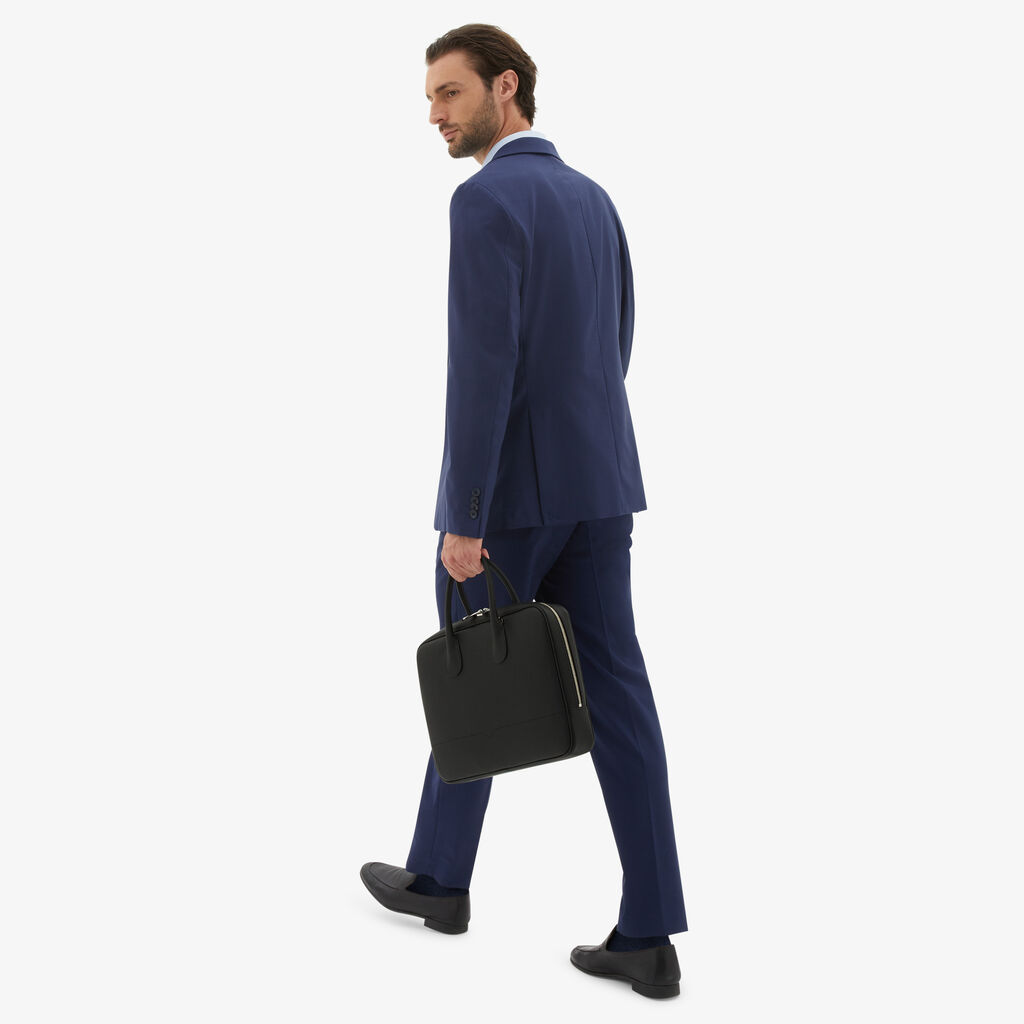 Valextra Laptop bag da Uomo in Pelle Nera di Lusso | Valextra My Logo Outlet