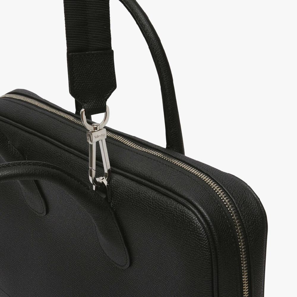 Valextra Laptop bag da Uomo in Pelle Nera di Lusso | Valextra My Logo Outlet