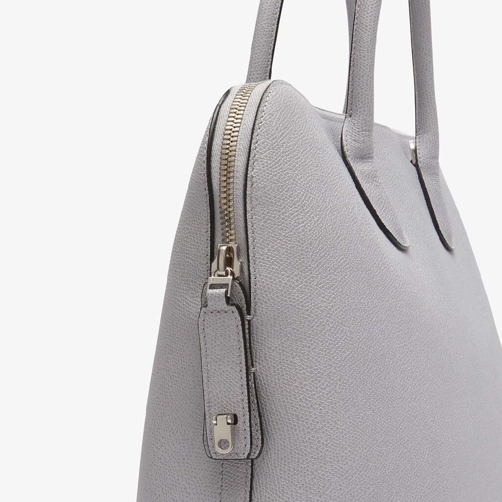 Valextra Borsa tote da Uomo in Pelle Grigia Sasso | Valextra My Logo Vendite stagionali