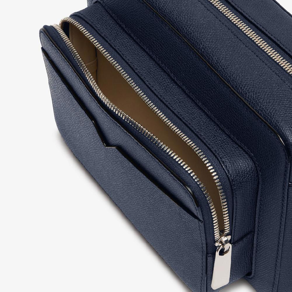 Valextra Borsetta Reporter in Pelle Blu con zip | Valextra V-Line Black Friday