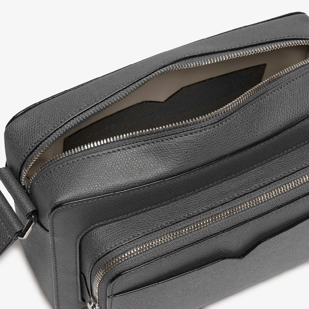 Valextra Borsetta comoda Reporter in Pelle Grigia | Valextra V-Line Cyber Monday