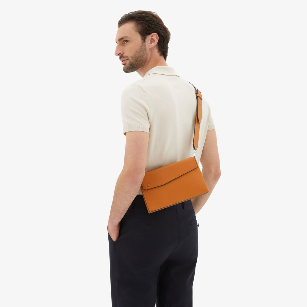 Valextra Borsa marsupio da Uomo in Pelle Marrone | Valextra Pocket Vendita Economica
