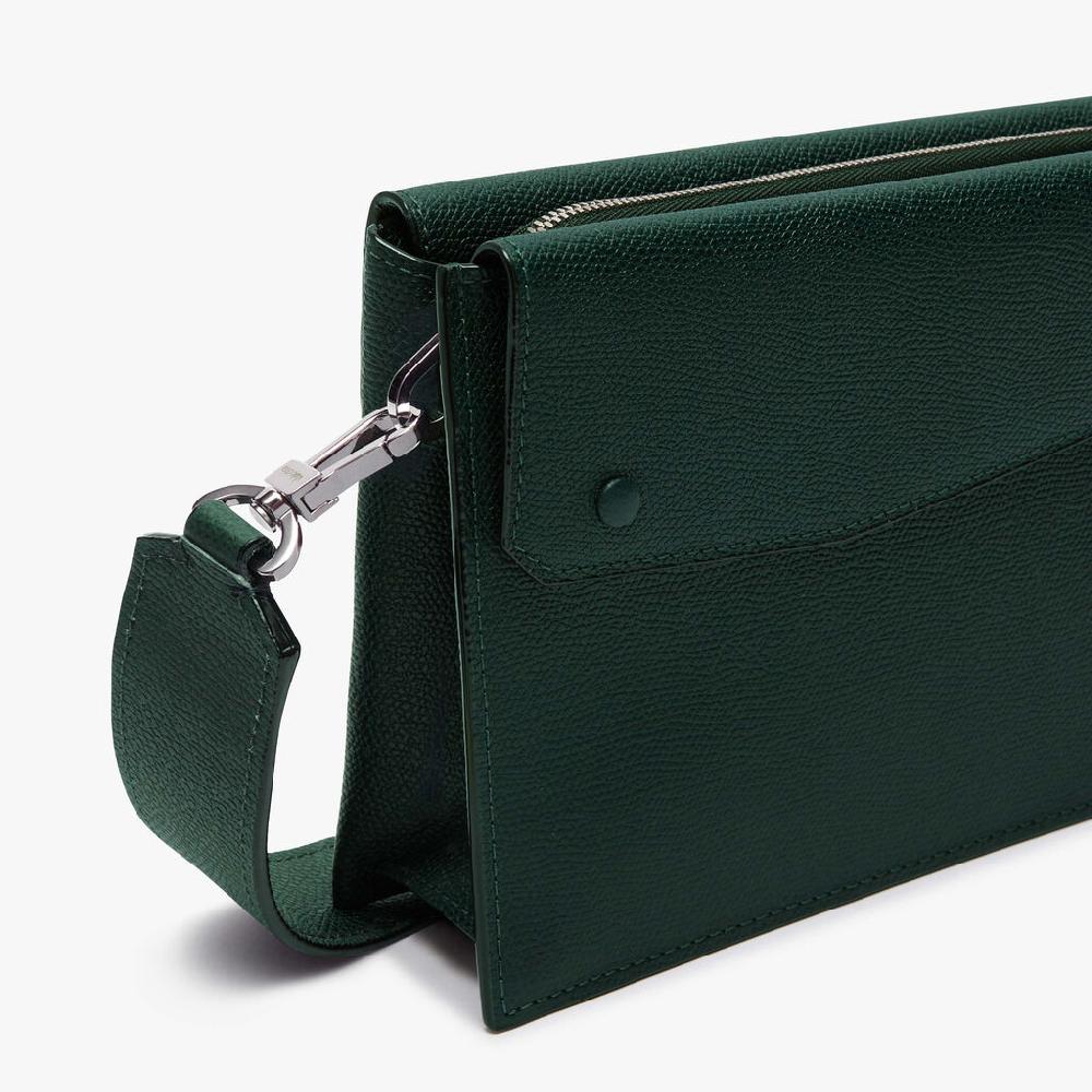 Valextra Borsa tracolla da Uomo di Lusso in Pelle Verde | Valextra Pocket Vendite Flash