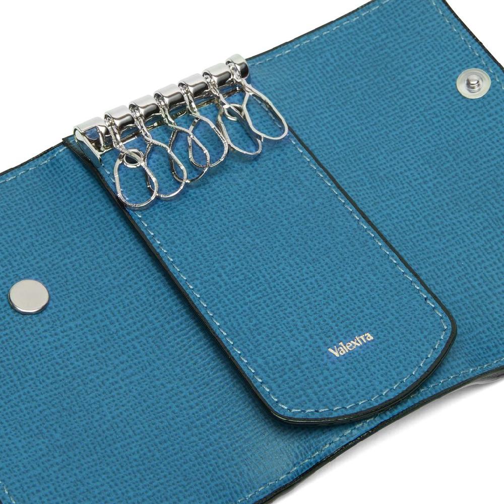 Valextra Portachiavi in Pelle Blu Cobalto | Valextra In Linea
