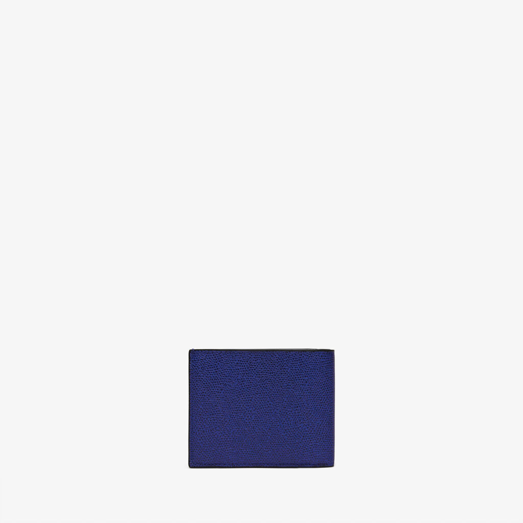 Valextra Portafoglio Bifold in Pelle Blu con portamonete | Valextra Nuovo
