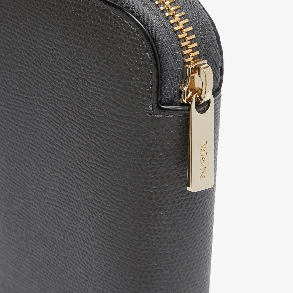 Valextra Portafoglio da Donna di Lusso in Pelle Grigia | Valextra Zip Around Soddisfazione Garantita